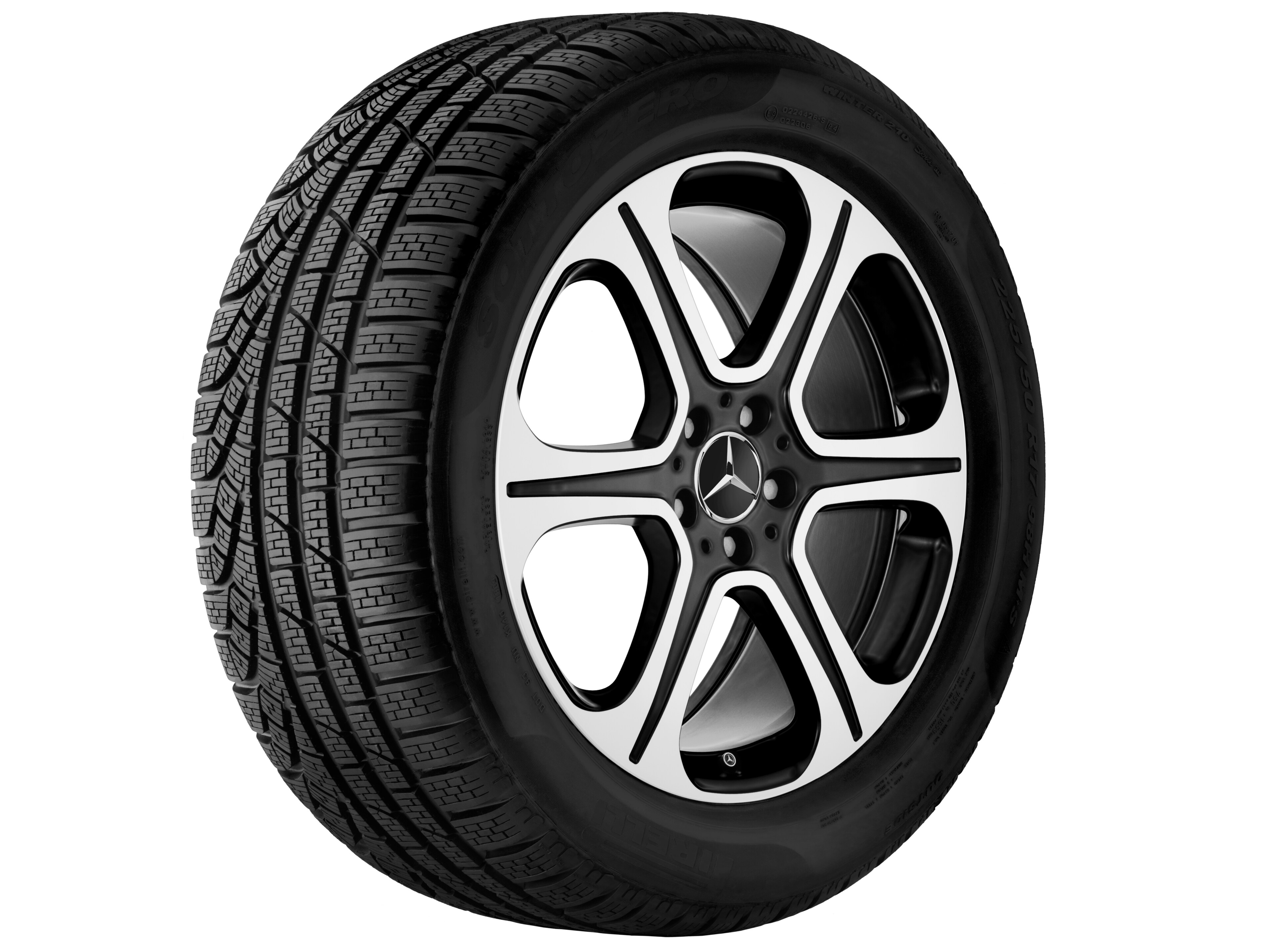 Mercedes-Benz - 6-Speichen-Rad, 48,3 cm (19 Zoll), glanzgedre 6-Speichen-Rad, 48,3 cm (19 Zoll), glanzgedre