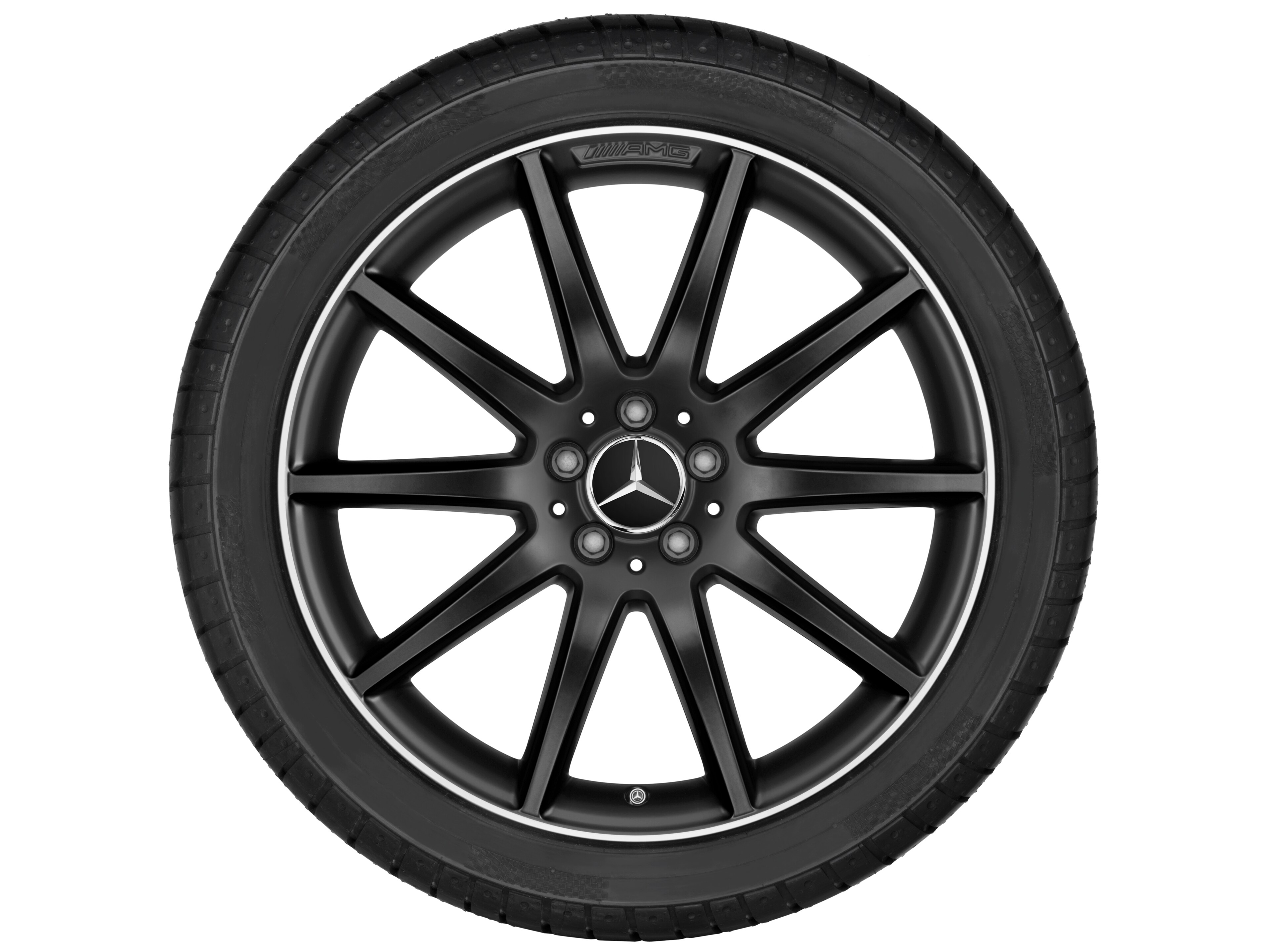 Mercedes-Benz - AMG 10-Speichen-Rad, Felgenhorn glanzgedreht, AMG 10-Speichen-Rad, Felgenhorn glanzgedreht,