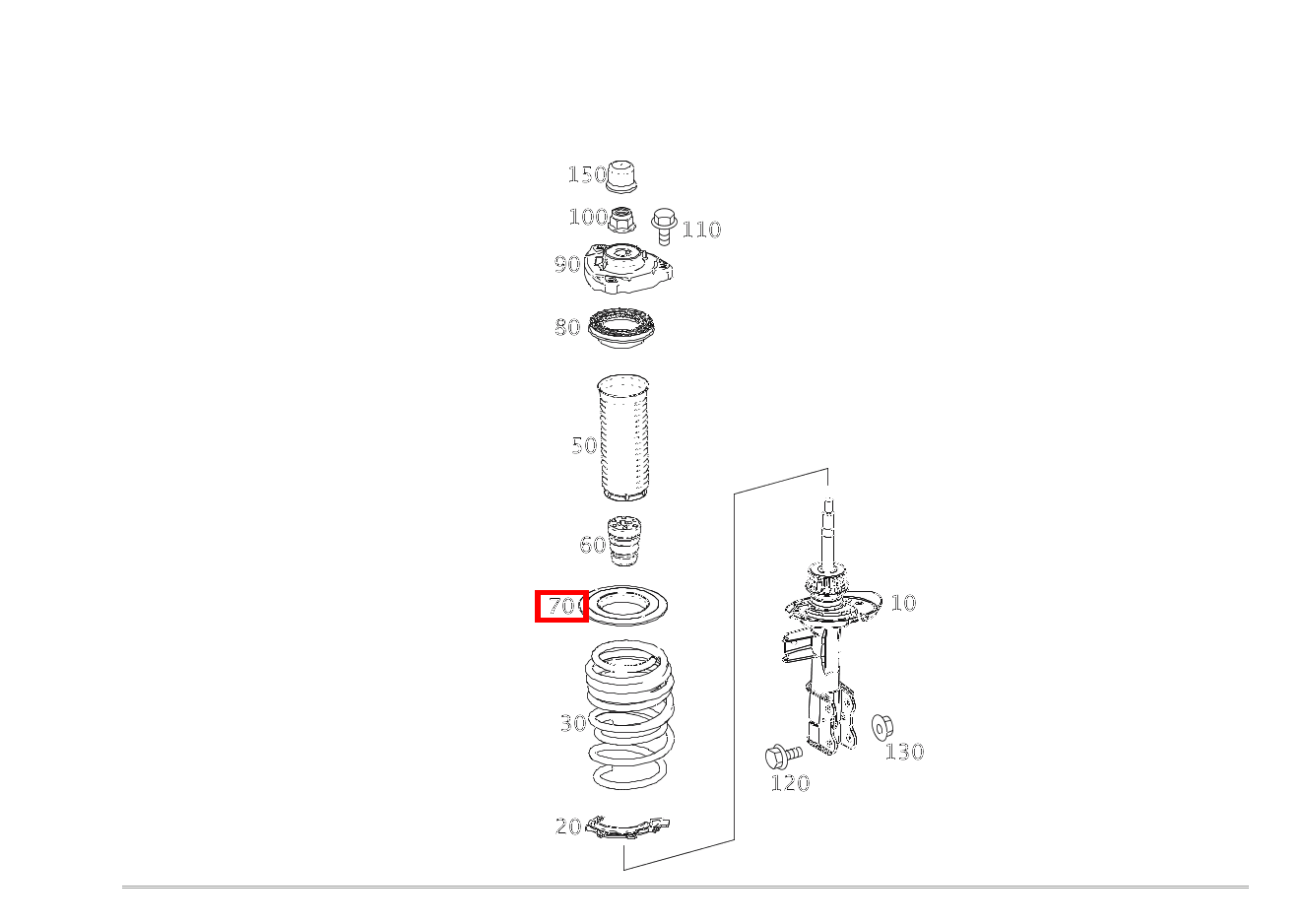 Schraubenfederbeilage OBEN LINKS UND RECHTS Mercedes-AMG GLA 45 4MATIC Sport Utility Vehicle 156