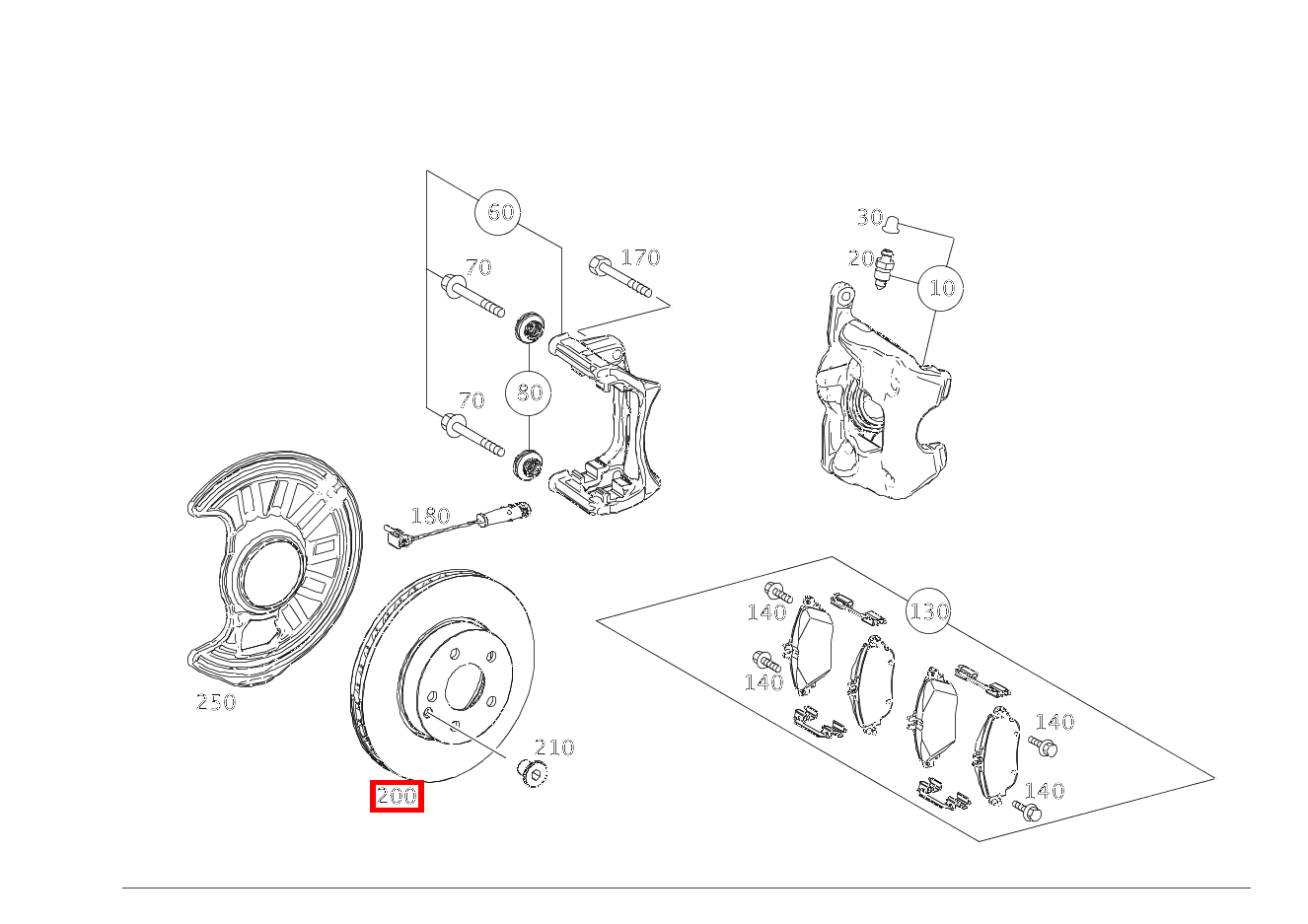 Bremsscheibe belüftet Vorn rechts B 160 Sports Tourer 246