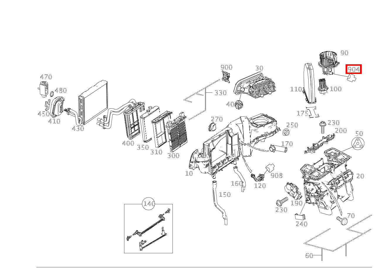 Steckhülsengehäuse GEBLAESEMOTOR A32; 2-PIN MCP6.3 C 180 KOMPRESSOR T-Modell BlueEFFICIENCY 240