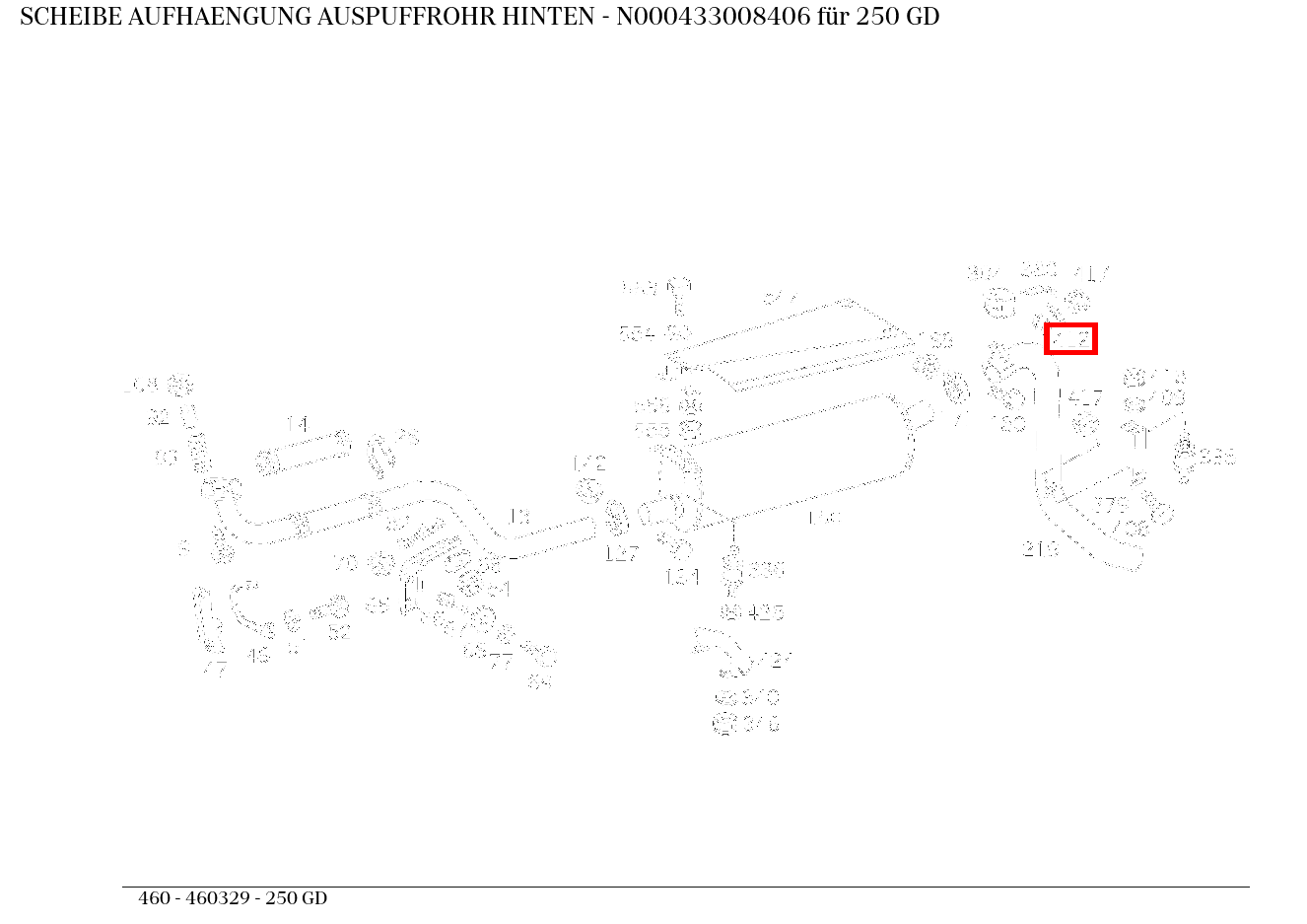Scheibe AUFHAENGUNG AUSPUFFROHR HINTEN 250 GD 460