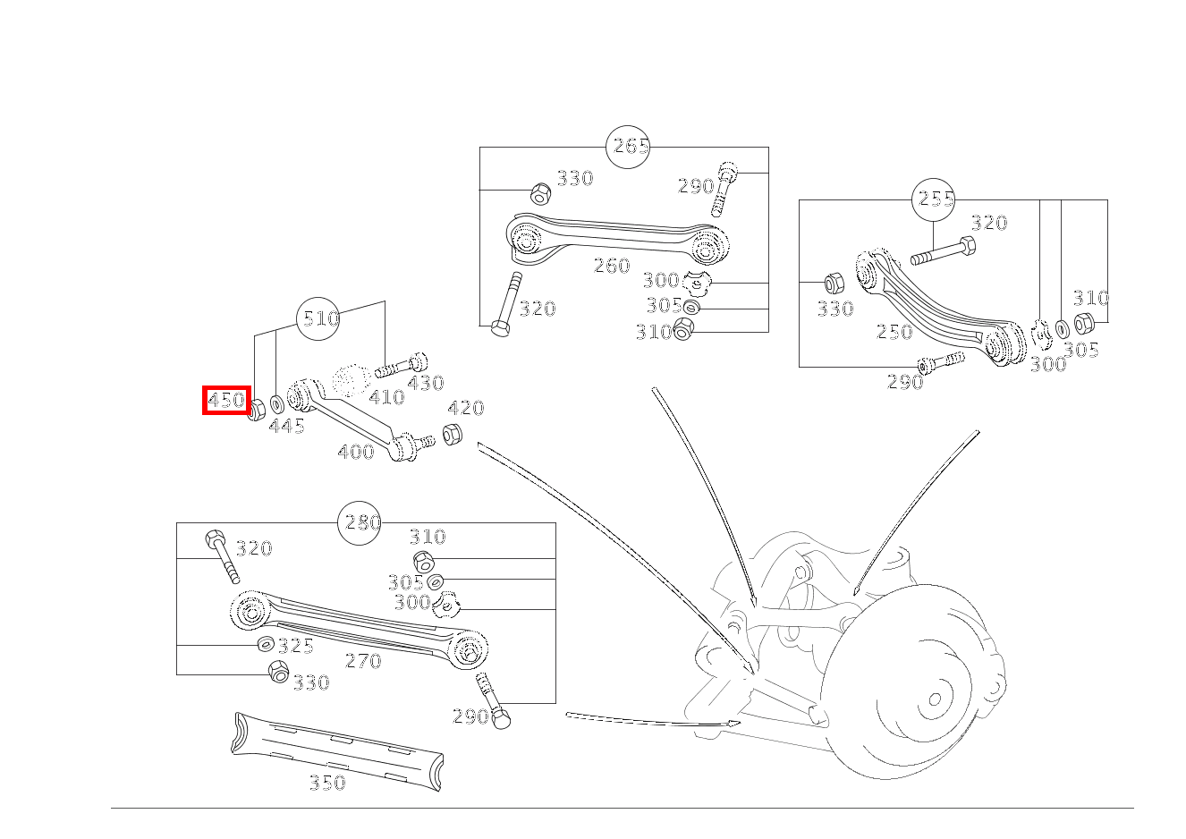 Sechskantmutter SPURSTANGE AN HINTERACHSTRAEGER; M12X1.5 SLK 55 AMG Roadster 171