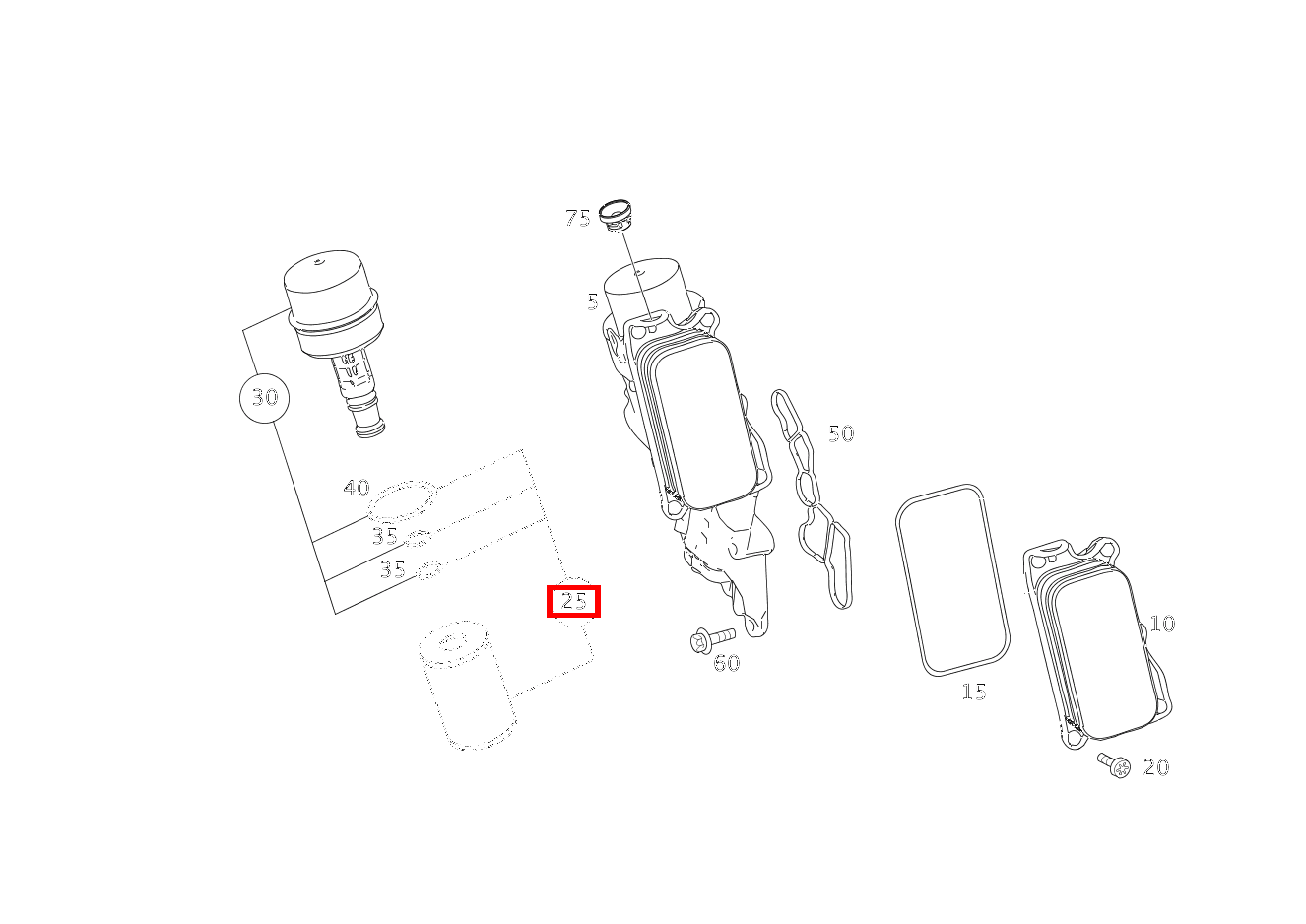 Teilesatz Filtereinsatz GLK350 4M 204 Teilesatz Filtereinsatz GLK350 4M 204
