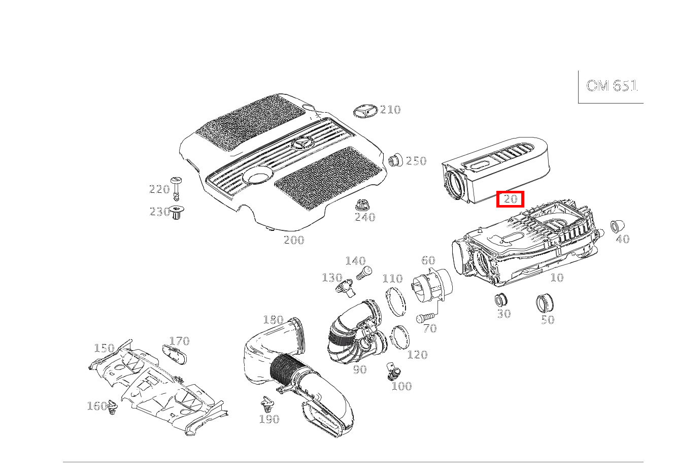 Luftfiltereinsatz E220CDI C 207 Luftfiltereinsatz E220CDI C 207