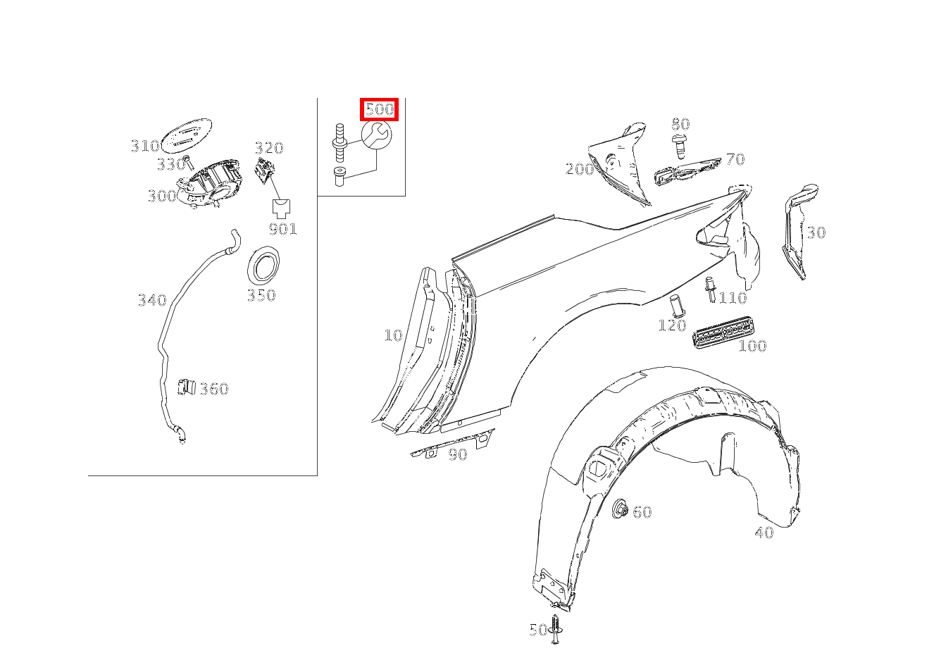TEILESATZ GEWINDEBOLZEN REPARATURLOESUNG FUER ABGEBROCHENE SCHWEISSBOLZEN SL65 AMG 231