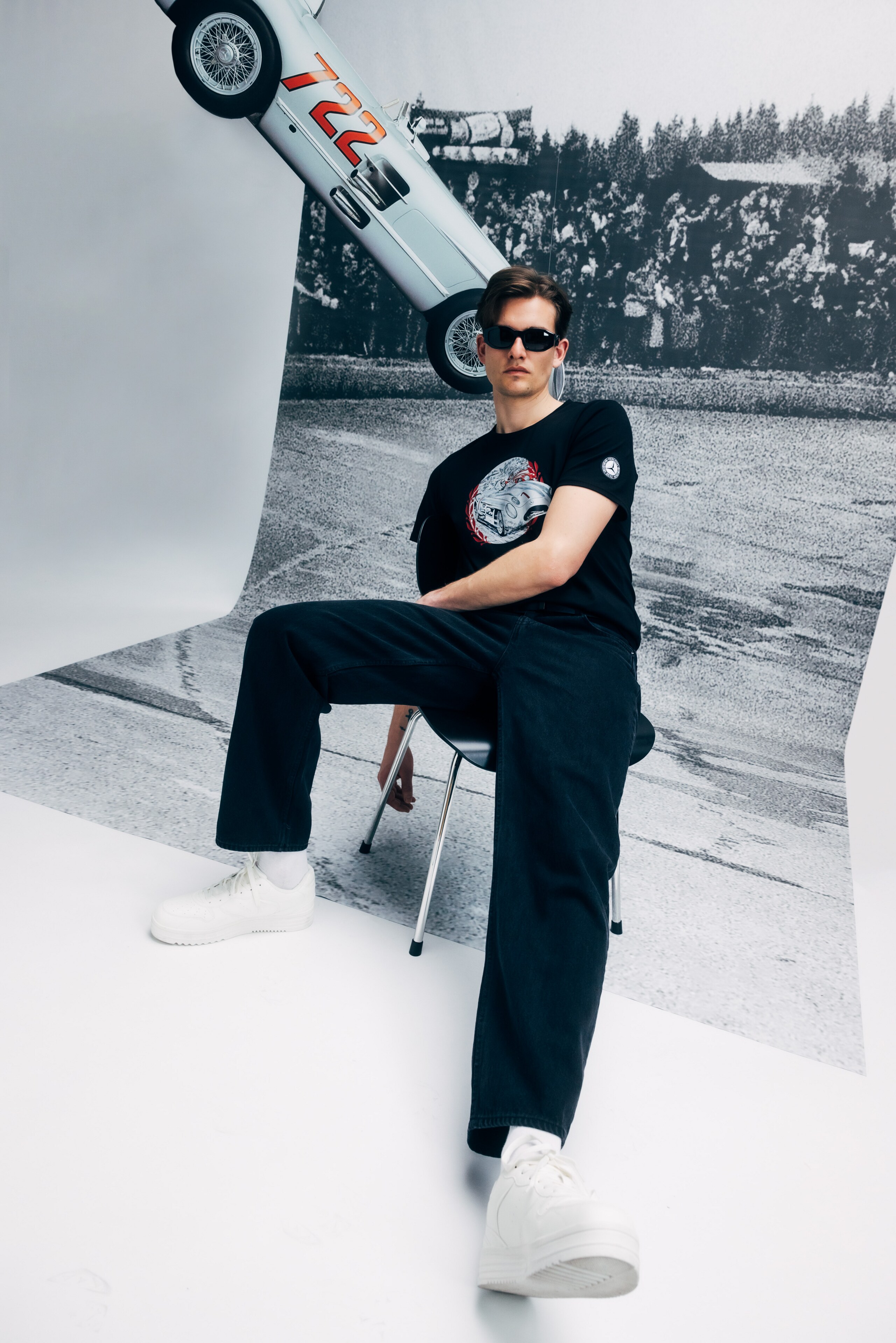 T-Shirt Herren, schwarz