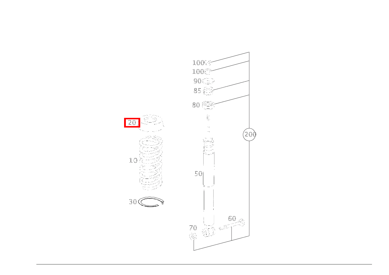 FEDERTELLEREINSATZ NACH BEDARF; NOPPENZAHL: 1 (5 MM) C 220 d T-Modell 205