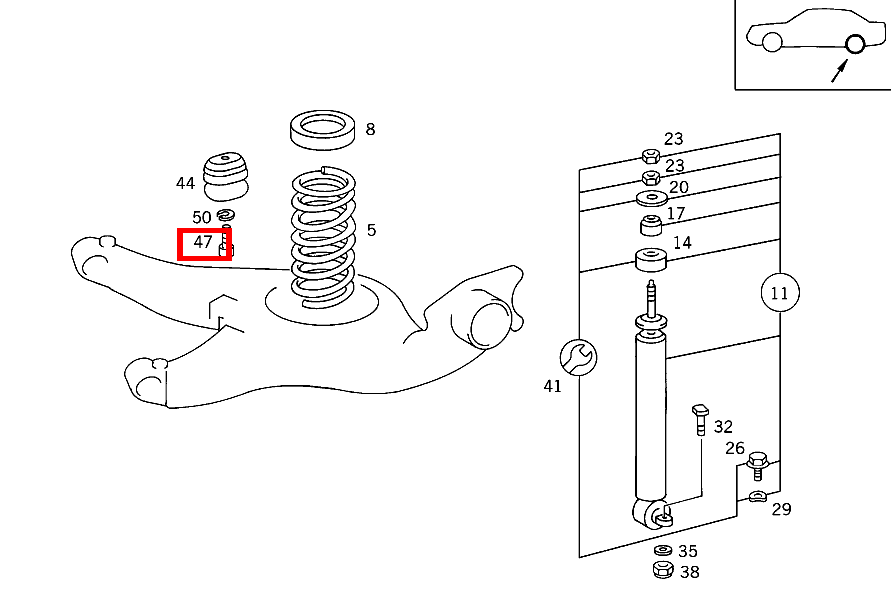 Zylinder-Schraube ANSCHLAGPUFFER AN RAHMEN; M8X20 420 SEC COUPE mit Automatic 126
