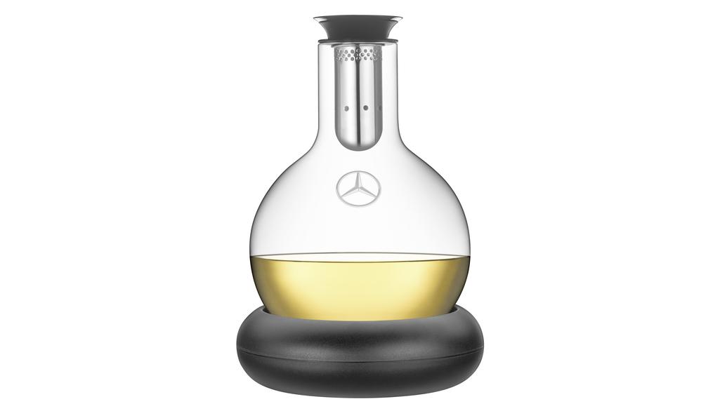 Dekantierkaraffe, 0,75 l, Glas/Edelstahl