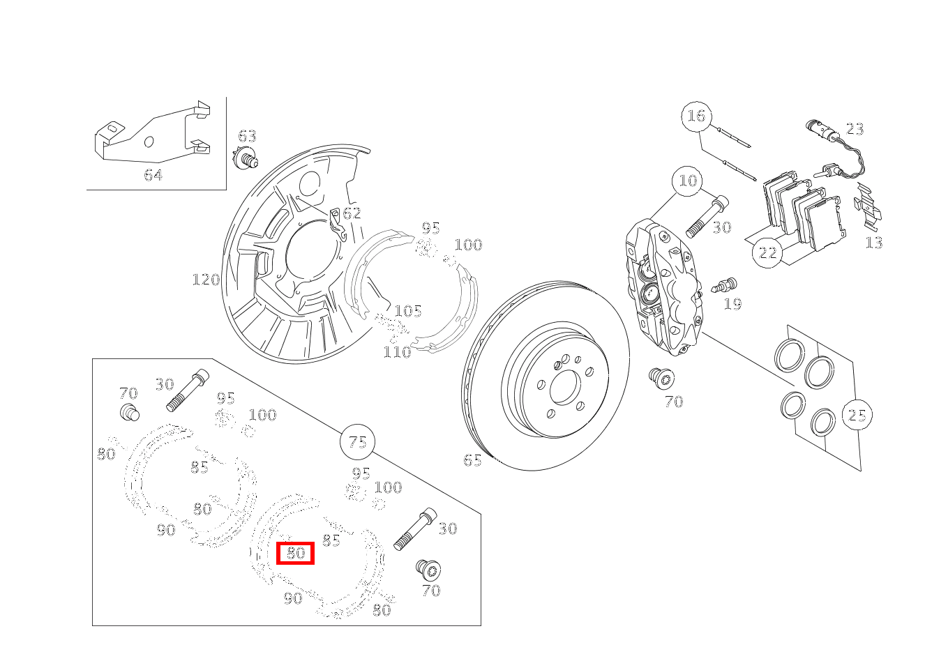 Zugfeder BREMSBACKEN AN ABDECKBLECH Maybach 62 S (langer Radstand) 240