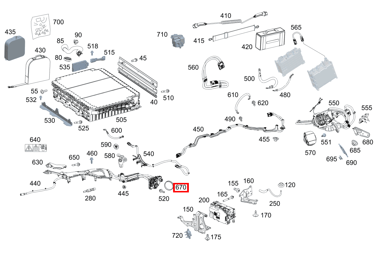 Elastomerformdichtung TRENNSTELLE HOCHVOLTLEITUNGSSATZ GLE 350 e 4MATIC Coupé 463 Elastomerformdichtung TRENNSTELLE HOCHVOLTLEITUNGSSATZ GLE 350 e 4MATIC Coupé 463