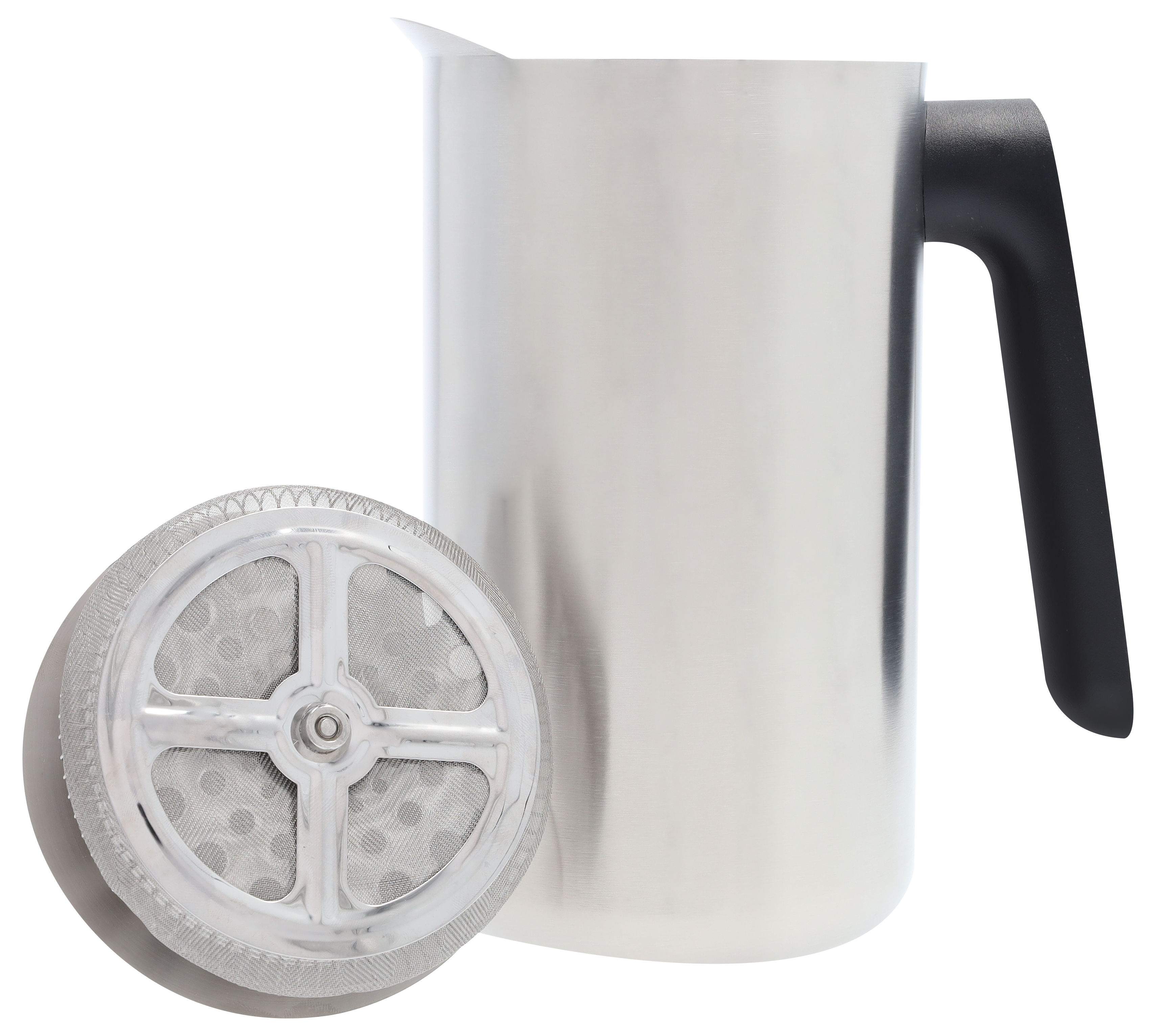 Pressstempelkanne, 1,0 l, Edelstahl/Kunststoff, gebürstet